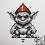 Tattoo design ‘do not feed the troll’ in a pl… – tattoo sketch (№1755417282_0, 17.08.2025 07:54) — tattoovalue.net