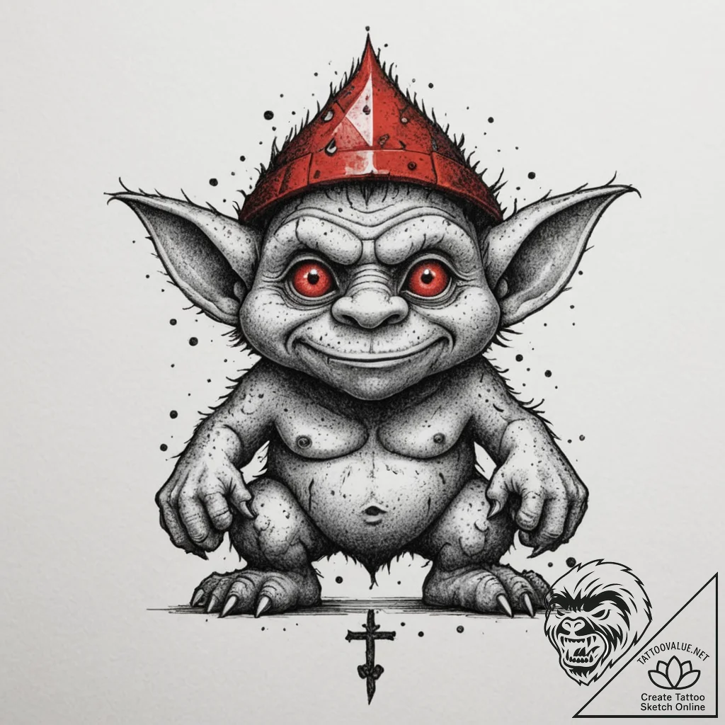 Tattoo design 'do not feed the troll' in a pl... - tattoo sketch (№1755417282_0, 17.08.2025 07:54) — tattoovalue.net