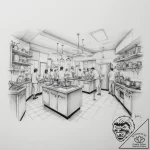 The inside of a bustling, chaotic commercial… – tattoo sketch (№1755418272_0, 17.08.2025 08:11) — tattoovalue.net