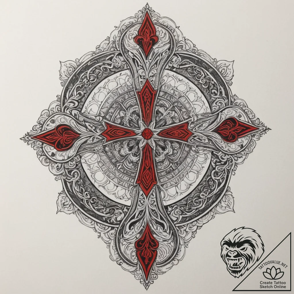 Tattoo design an abstract representation of h... - tattoo sketch (№1755419059_0, 17.08.2025 08:24) — tattoovalue.net