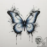 Tattoo design a butterfly whose wings are mad… – tattoo sketch (№1755420446_0, 17.08.2025 08:47) — tattoovalue.net