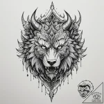 Beowulf, tattoo flash sheet design, on a clea… – tattoo sketch (№1755421436_0, 17.08.2025 09:03) — tattoovalue.net