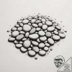 A close-up of colorful, smooth pebbles on the… – tattoo sketch (№1755421831_0, 17.08.2025 09:10) — tattoovalue.net