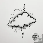Tattoo design a small, ethereal cloud with a… – tattoo sketch (№1755423811_0, 17.08.2025 09:43) — tattoovalue.net