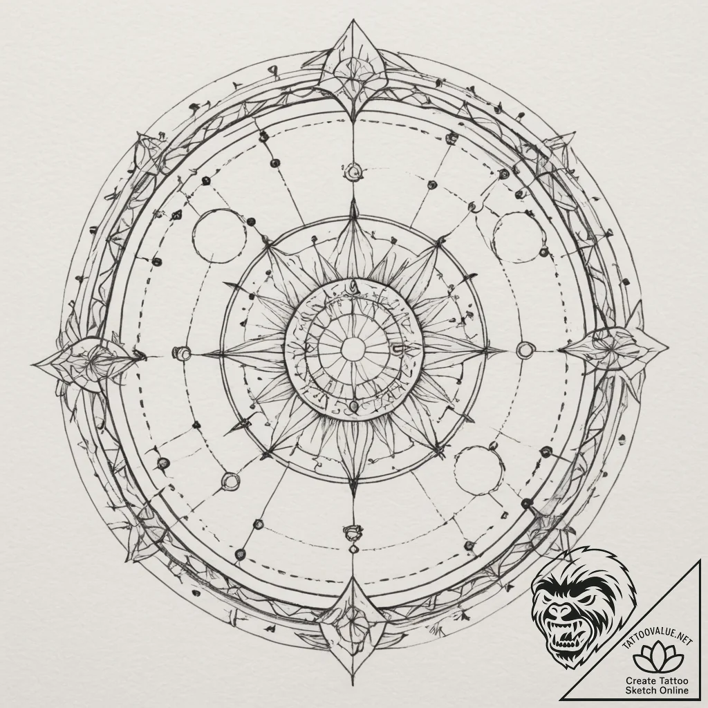 Tattoo design a geometric representation of t... - tattoo sketch (№1755424007_0, 17.08.2025 09:46) — tattoovalue.net