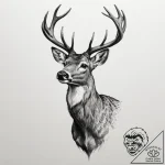 Tattoo sketch a subtle deer silhouette, elega… – tattoo sketch (№1755425996_0, 17.08.2025 10:19) — tattoovalue.net