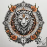 Tattoo sketch a zodiac animal breaking throug… – tattoo sketch (№1755426588_0, 17.08.2025 10:29) — tattoovalue.net