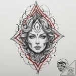 Tattoo design a mind shielded by a powerful a… – tattoo sketch (№1755426787_0, 17.08.2025 10:33) — tattoovalue.net