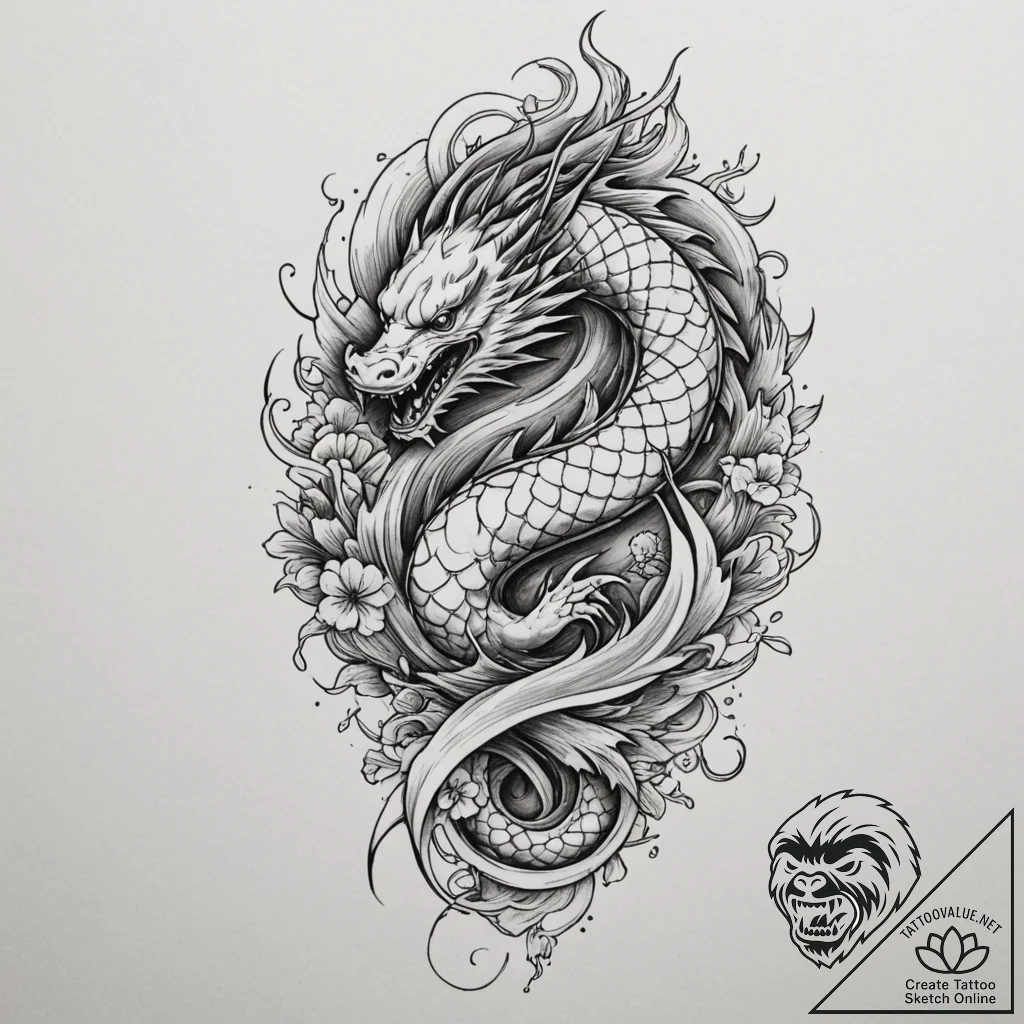 Tattoo design a medieval longsword plunged in... - tattoo sketch (№1755427976_0, 17.08.2025 10:52) — tattoovalue.net