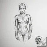 Tattoo design abstract lines forming a powerf… – tattoo sketch (№1755428372_0, 17.08.2025 10:59) — tattoovalue.net