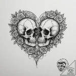 Tattoo design a heart shaped from two interlo… – tattoo sketch (№1755428570_0, 17.08.2025 11:02) — tattoovalue.net