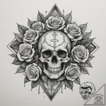 Numbers (as elements), concept art for tattoo… – tattoo sketch (№1755430167_0, 17.08.2025 11:29) — tattoovalue.net