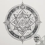 148. tattoo sketch: “veda” rune surrounded by… – tattoo sketch (№1755430962_0, 17.08.2025 11:42) — tattoovalue.net