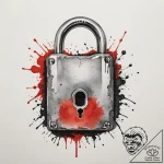 A padlock, concept art for tattoo, bold outli… – tattoo sketch (№1755431358_0, 17.08.2025 11:49) — tattoovalue.net