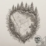 A person holding a map, looking lost in a den… – tattoo sketch (№1755432961_0, 17.08.2025 12:16) — tattoovalue.net