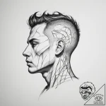 Tattoo design a powerful silhouette of a head… – tattoo sketch (№1755433557_0, 17.08.2025 12:25) — tattoovalue.net