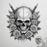 Tattoo sketch a warrior’s bare chest with bat… – tattoo sketch (№1755433955_0, 17.08.2025 12:32) — tattoovalue.net