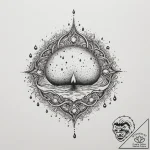 Tattoo design a cancer symbol created from fl… – tattoo sketch (№1755434155_0, 17.08.2025 12:35) — tattoovalue.net