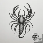 Tattoo design a scorpio scorpion, with pluto’… – tattoo sketch (№1755436173_0, 17.08.2025 13:09) — tattoovalue.net