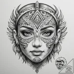 Tattoo design a classic 8-bit character’s fac… – tattoo sketch (№1755436771_0, 17.08.2025 13:19) — tattoovalue.net