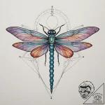 Tattoo design a delicate dragonfly, with intr… – tattoo sketch (№1755437169_0, 17.08.2025 13:26) — tattoovalue.net
