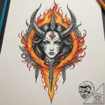 Tattoo sketch a sagittarius symbol formed by… – tattoo sketch (№1755437969_0, 17.08.2025 13:39) — tattoovalue.net