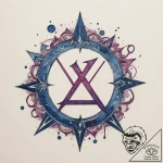 70. tattoo sketch: watercolor “alatyr” rune,… – tattoo sketch (№1755439750_0, 17.08.2025 14:09) — tattoovalue.net