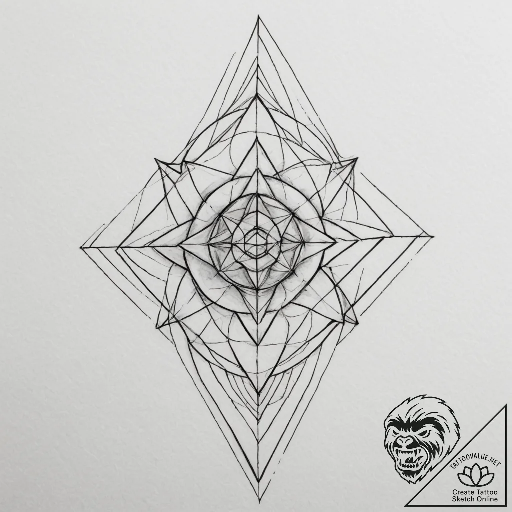 Tattoo design an abstract representation of a... - tattoo sketch (№1755440541_0, 17.08.2025 14:22) — tattoovalue.net