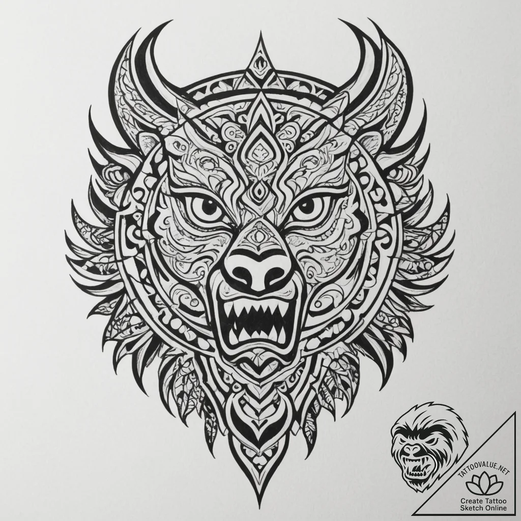 Haida (patterns) - tattoo sketch (№1755442322_0, 17.08.2025 14:52) — tattoovalue.net