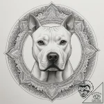 Pit bull terrier, concept art for tattoo, sof… – tattoo sketch (№1755442720_0, 17.08.2025 14:58) — tattoovalue.net