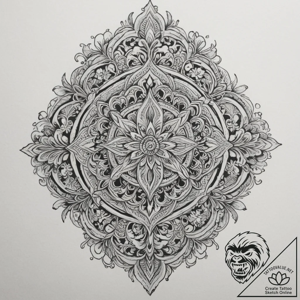 Pin, artistic tattoo sketch, black and white... - tattoo sketch (№1755444113_0, 17.08.2025 15:21) — tattoovalue.net