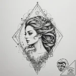 Tattoo sketch aquarius’s water flowing as a s… – tattoo sketch (№1755445723_0, 17.08.2025 15:48) — tattoovalue.net