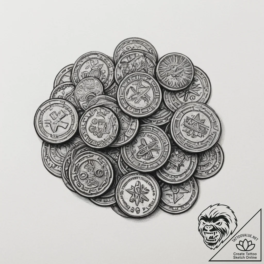 Tattoo design a stack of retro arcade game co... - tattoo sketch (№1755446531_0, 17.08.2025 16:02) — tattoovalue.net