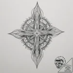 Tattoo sketch a subtle geometric pattern on a… – tattoo sketch (№1755448168_0, 17.08.2025 16:29) — tattoovalue.net