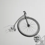 A person repairing a bicycle tire. – tattoo sketch (№1755449591_0, 17.08.2025 16:53) — tattoovalue.net