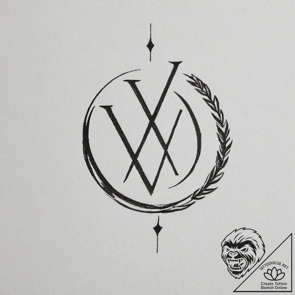 Tattoo sketch a roman numeral for an importan... - tattoo sketch (№1755449787_0, 17.08.2025 16:56) — tattoovalue.net