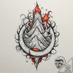 Tattoo design a powerful dam, holding back im… – tattoo sketch (№1755450401_0, 17.08.2025 17:06) — tattoovalue.net