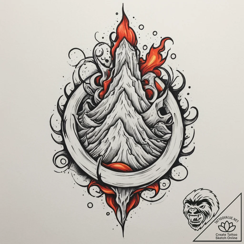 Tattoo design a powerful dam, holding back im... - tattoo sketch (№1755450401_0, 17.08.2025 17:06) — tattoovalue.net