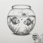 Tattoo design pisces fish wearing tiny snorke… – tattoo sketch (№1755450809_0, 17.08.2025 17:13) — tattoovalue.net