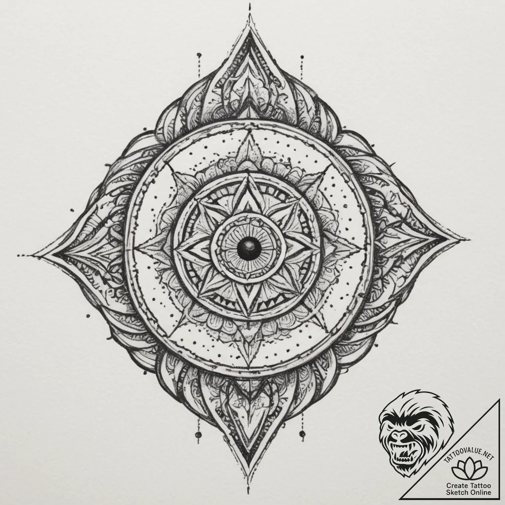 Tattoo sketch a simple 'play' button symbol l... - tattoo sketch (№1755451411_0, 17.08.2025 17:23) — tattoovalue.net