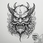 Tengu, tattoo flash sheet design, bold outlin… – tattoo sketch (№1755452221_0, 17.08.2025 17:37) — tattoovalue.net