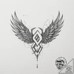 93. tattoo sketch: “vetar” rune subtly integr… – tattoo sketch (№1755453432_0, 17.08.2025 17:57) — tattoovalue.net