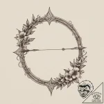 Tattoo design a stylized elven bow with an ar… – tattoo sketch (№1755453632_0, 17.08.2025 18:00) — tattoovalue.net