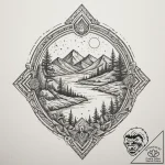 A shot of an archaeological dig site., tattoo… – tattoo sketch (№1755455038_0, 17.08.2025 18:23) — tattoovalue.net