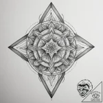 Sacred geometry sleeve, tattoo line art, on a… – tattoo sketch (№1755455450_0, 17.08.2025 18:30) — tattoovalue.net