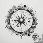 Tattoo sketch a cosmic watercolor background… – tattoo sketch (№1755457863_0, 17.08.2025 19:11) — tattoovalue.net