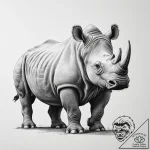 Rhinoceros – tattoo sketch (№1755458078_0, 17.08.2025 19:14) — tattoovalue.net