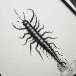 Centipede, tattoo line art, blackwork tattoo… – tattoo sketch (№1755458283_0, 17.08.2025 19:18) — tattoovalue.net