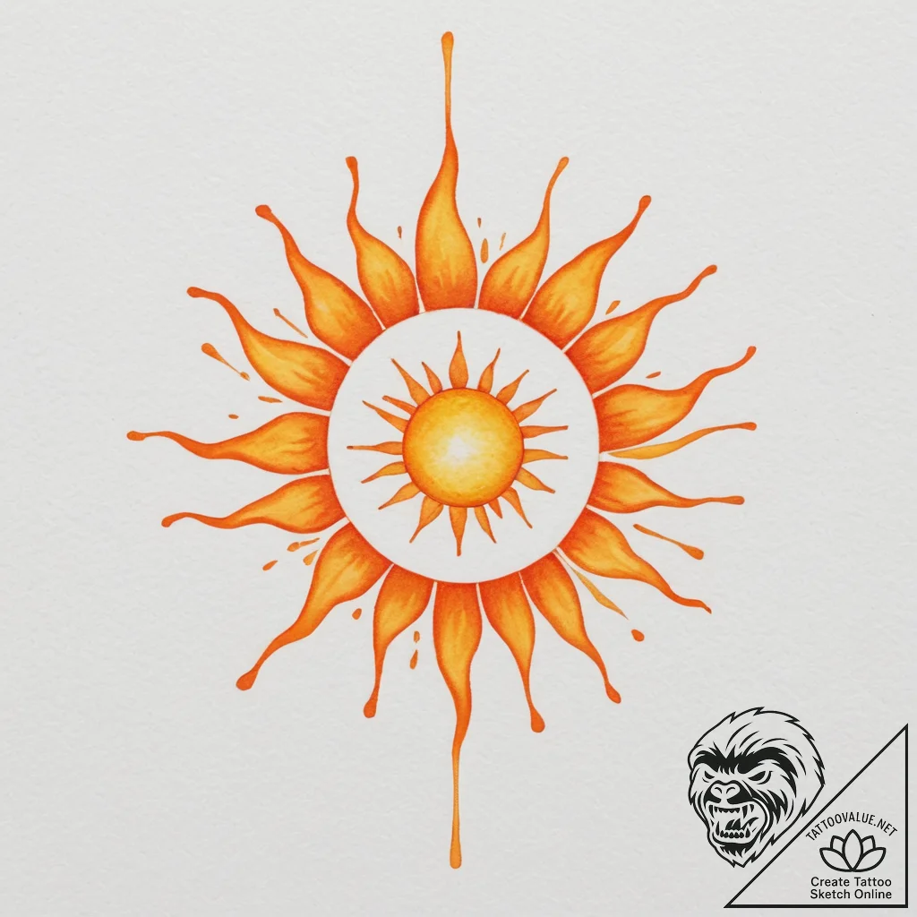 Tattoo sketch: watercolor splashes of bright... - tattoo sketch (№1755458684_0, 17.08.2025 19:24) — tattoovalue.net