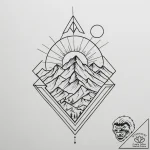 Tattoo sketch a geometric representation of a… – tattoo sketch (№1755461690_0, 17.08.2025 20:14) — tattoovalue.net